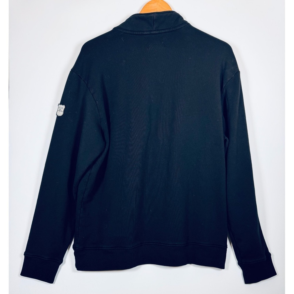 WillBo Sweatshirt Mens Large Black Quarter Zip Pullover Minimalist Made in USA - Picture 2 of 11
